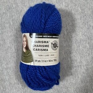 Loops‎ and Threads Yarn Charisma Royal Blue Knitting Crochet Bulky 100m